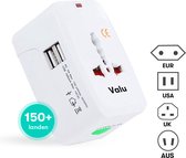 Valu Universal Travel Plug - World Plug Universal - Travel Plug Amérique, Angleterre, Europe, Australie - Adaptateur mondial - Adaptateur de voyage - Avec port USB