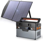 Clixify Zonnepanelen Compleet Pakket met App Zelfopladend - 606Wh - 5 output-modus - Zonnepaneel Camper off-grid - 700W - Opvouwbaar Zonnepaneel - Solar Power Station - Zonne-Energie Generator - Zonnepaneel Camper - Zonnepaneel Generator - 164000mAh