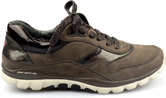 Gabor rollingsoft sensitive 96.967.30 - dames rollende wandelsneaker - grijs - maat 36 (EU) 3.5 (UK)