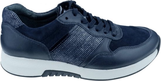 Gabor rollingsoft sensitive 76.948.56 - dames rollende wandelsneaker - blauw - maat 37.5 (EU) 4.5 (UK)