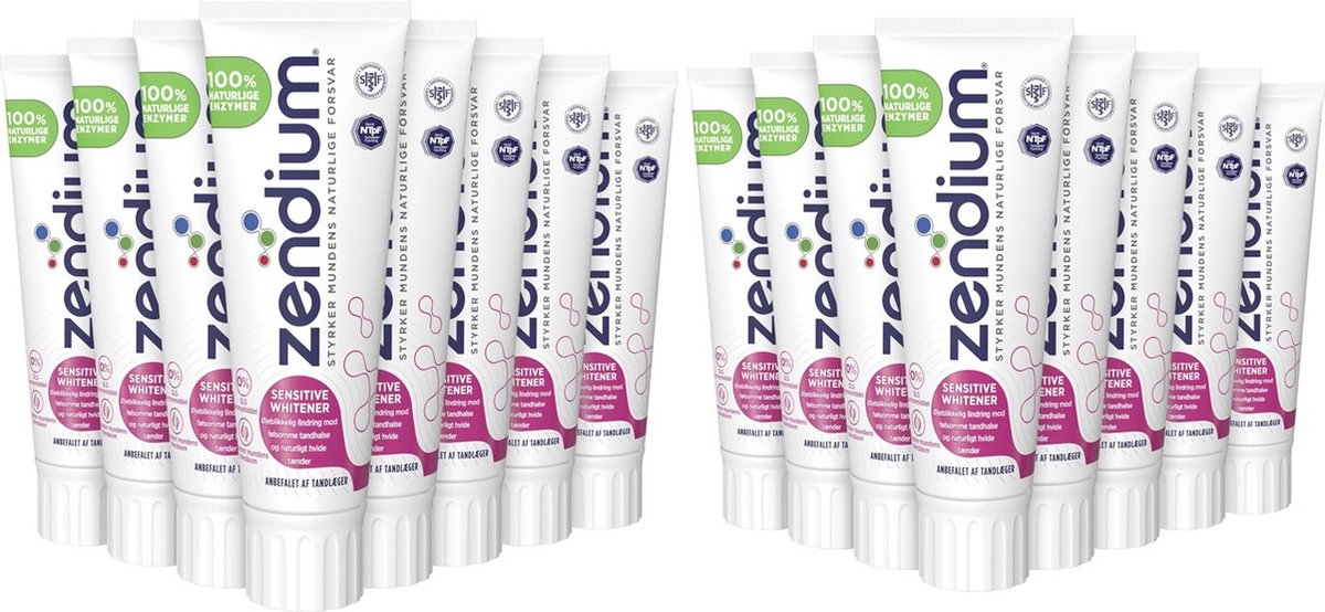 Zendium Sensitive Whitening Tandpasta - 24 x 75 ml - Voordeelverpakking