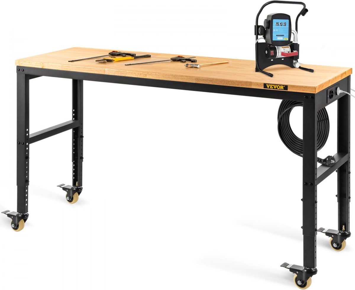 in hoogte verstelbare werkbank opspantafel 122x51x104cm werktafel 1600lbs