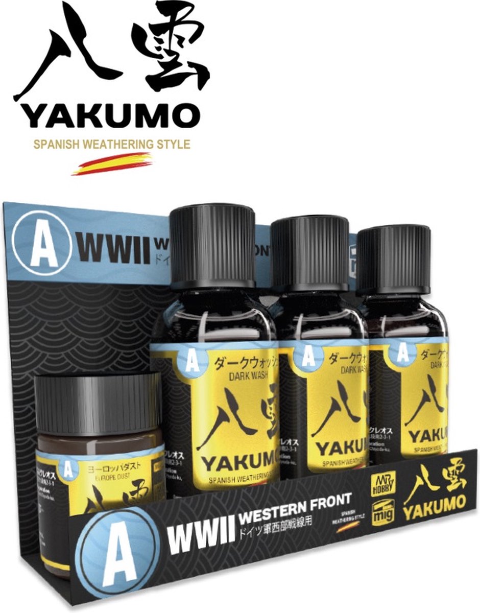 Mr. Hobby Modelbouwdecoratie - AMMO MIG WY01 YAKUMO WWII Western Front - Weathering Set Effecten set