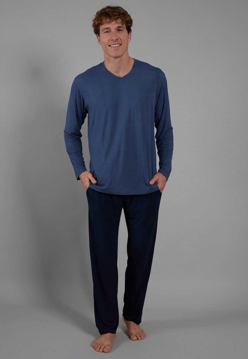 CECEBA Bamboo - Heren Pyjama lange broek - Blauw