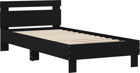 vidaXL-Bedframe-met-hoofdbord-bewerkt-hout-zwart-75x190-cm