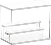 Joody acrylvitrine voor verzameling, stofdichte vitrine met deur, acryldoos voor figuren, amiibo, manga, vitrine voor woonkamer