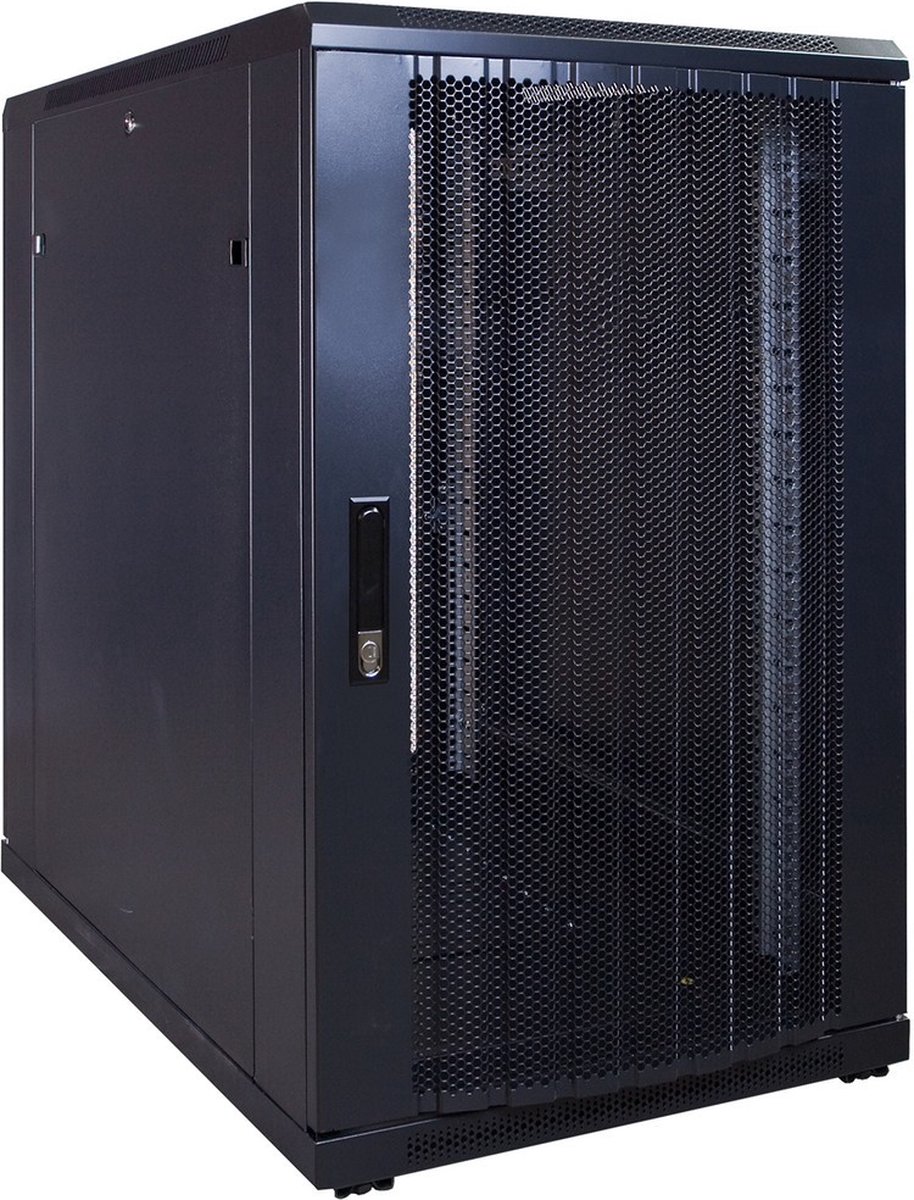 DSIT 18U serverkast / serverbehuizing met geperforeerde deur 600x1000x1000mm (BxDxH) - 19 inch - DSIT