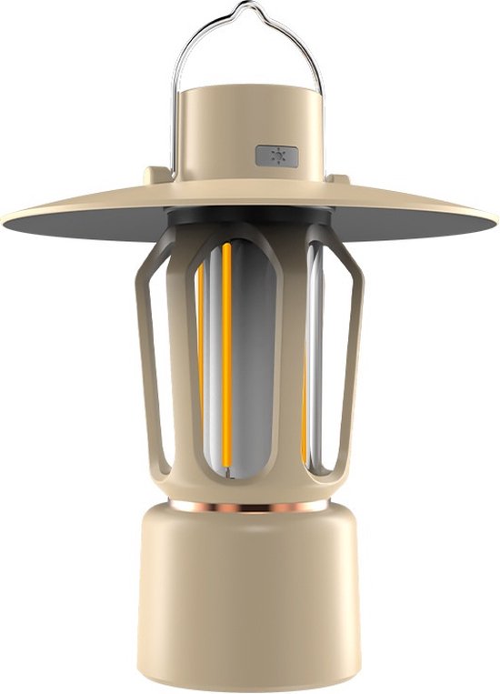 Lampe Lanterne Camping Vintage – LED Portable – Batterie – Couleur Cuivre – 8,5x12 Cm