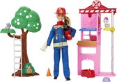 Bol.com Barbie Brandweervrouw Speelset - Barbiepop aanbieding