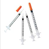 BD Microfine+ Seringue à insuline 0 ml avec aiguille 0 mm x 8 mm - 10 pièces - seringue avec aiguille