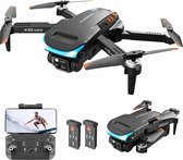 Drone avec caméra pour adultes Caméra FPV HD 1080P, Drone pour débutants avec maintien d'altitude, atterrissage à une touche, évitement d'obstacles, réglage de la vitesse, mode sans tête, retournements 3D, 2 batteries