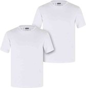 Urban Classics - Stretch Jersey 2-pack Kinder T-shirt - Kids 134/140 - Wit/Wit
