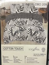 Cotton Touch - Dekbedovertrek - 240x220 cm - wit print
