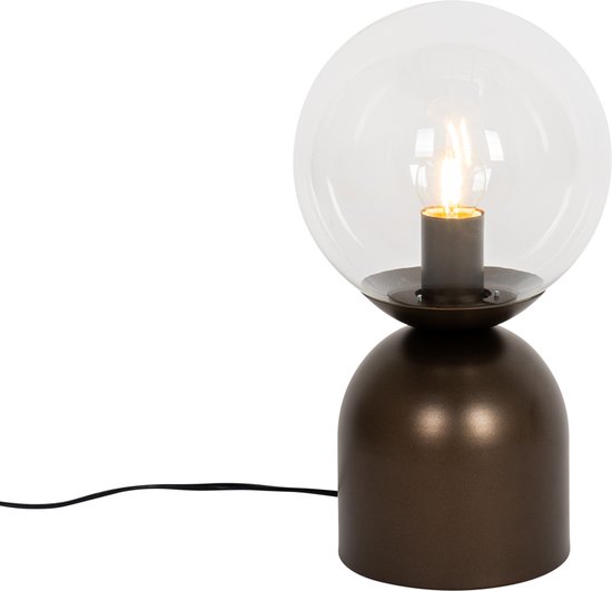 QAZQA pallontrend - Design Tafellamp - 1 lichts - H 35 cm - Brons - Woonkamer | Slaapkamer | Keuken