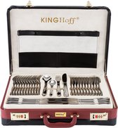 KINGHOFF 3520 - luxe bestekset koffer - 72 delig - 12 persoons - Modern bestek