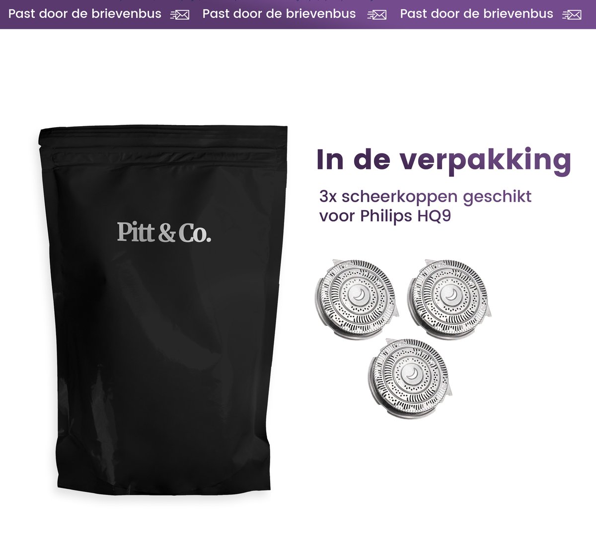 3 Têtes De Rasoir De Rechange Pour Philips HQ8150, HQ8142, HQ8100, Etc. - Marque Vhbw