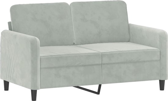 vidaXL-Canapé 2 places-120-cm-velours-gris clair