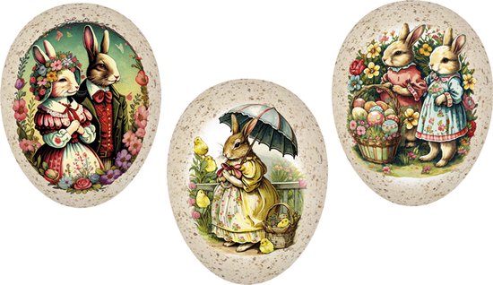 HEITMANN DECO Set van 2 keramische haasjes, paashaas, decoratiefiguur, paashaas, decoratie, Pasen, lente, groot, bruin, groen, paars HEITMANN DECO Set van 2 keramische haasjes, paashaas, decoratiefiguur, paashaas, decoratie, Pasen, lente, groot, bruin, groen, paars