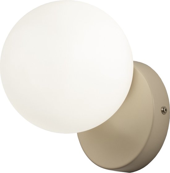 Lumidora Wandlamp 74904 - Voor binnen - GIO - G9 - Wit - Beige - Zand - Metaal - Badkamerlamp