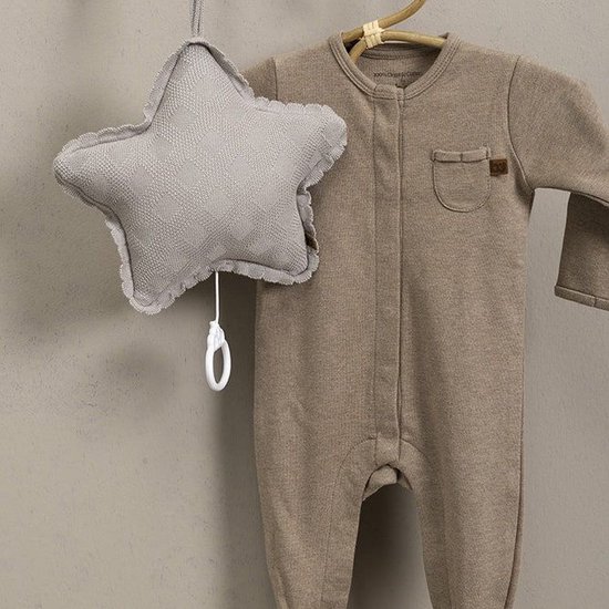 Baby's Only Gebreid baby Muziekdoosje - Muziekhanger ster Reef - Urban Taupe - 100% ecologisch katoen - Muziek speelgoed van Baby's Only — afbeelding 3