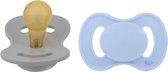 Lullaby Fopspeen Round Latex Size 1 Ice Blue & Misty Grey 2-Pack