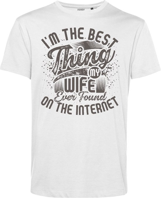 T-shirt Best Thing On The Internet | Valentijn cadeautje voor hem | Valentijn | Valentijnsdag voor mannen | Wit | maat 4XL