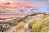 Tuinposters buiten Strand - Zee - Duin - Zonsondergang - 90x60 cm - Tuindoek - Buitenposter