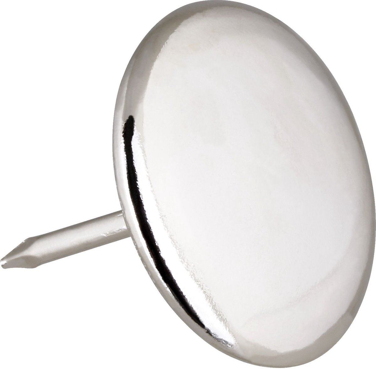 Meubel -/ stoelglijder met spijker / nagel 23 mm metaal vernikkeld set 4 stuks - stoelpoot - meubelglijder
