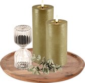 Assiette de fond de plateau de bougies en bois de décoration ronde D28 - Plateaux de bougies - Accessoires de maison la maison