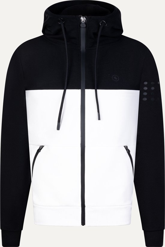 BY VP - Zip Hoodie Jacket - Zwart/Wit - Heren - Maat XXL