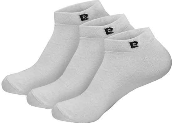 Pierre Cardin Sneaker Sokken - 3 Paar - Enkelsokken - Korte Sokken - Wit - Maat 47-50