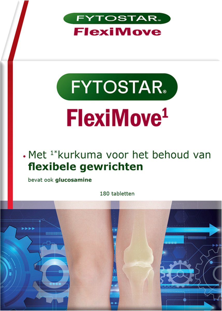 Bol.com Fytostar FlexiMove High-Curcumine + Glucosamine – Flexibele gewrichten – Voedingssupplement – 180 tabletten aanbieding