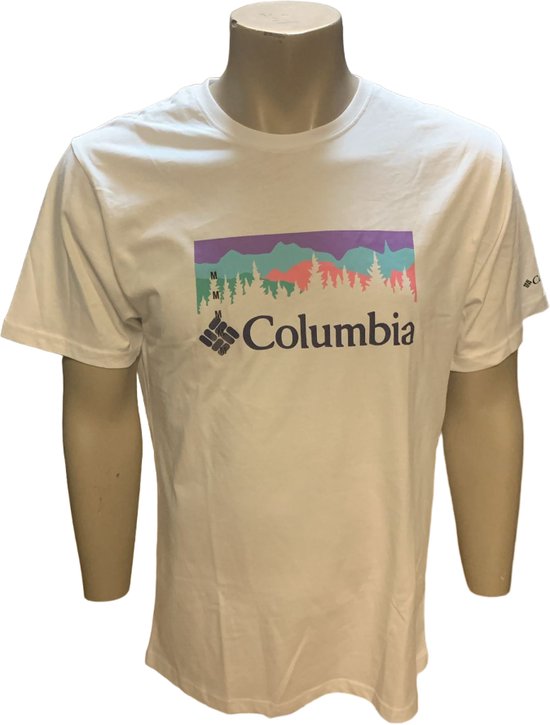 Columbia - T-Shirt - T-Shirt - Mannen - Wit - Maat M
