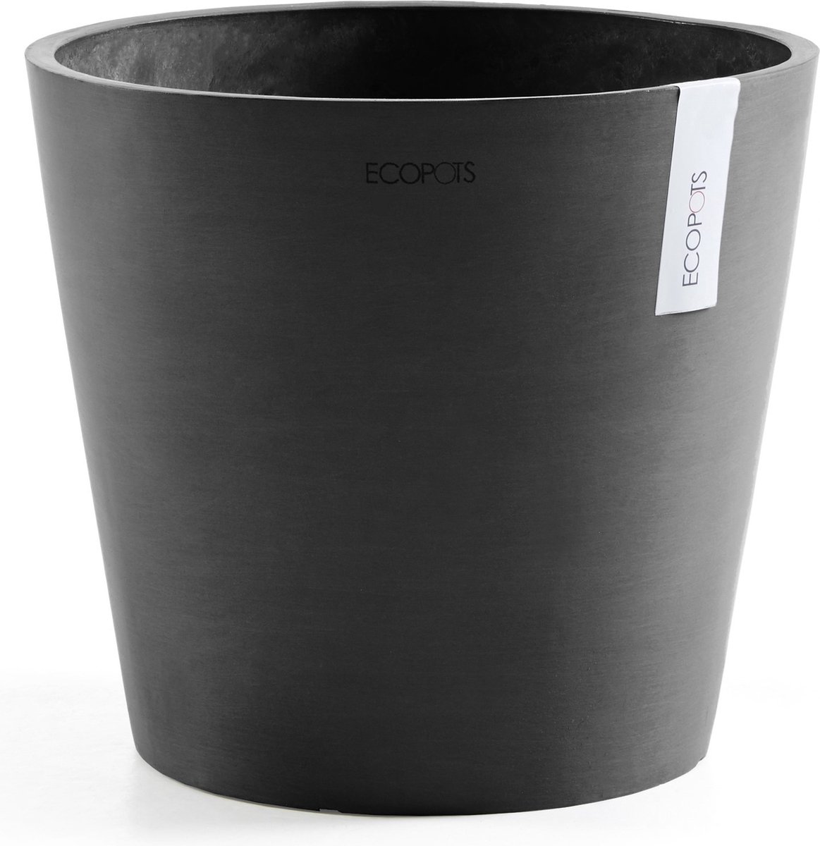 Ecopots Amsterdam 30 - Dark Grey - Ø30 x H25,4 cm - Ronde donkergrijze bloempot