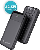 DINTO® Powerbank 20.000 mAh - Snellader - USB C - Quickcharge - SpaceGrey
