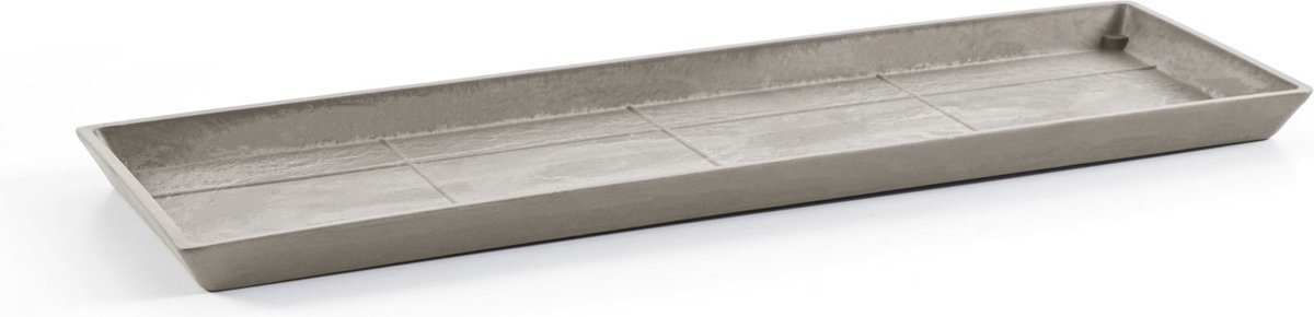 Ecopots Saucer Rectangular - Taupe - 47,3 x 19 x H2,6 cm - Rechthoekige taupe onderschotel met waterreservoir