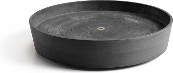 Ecopots Saucer Wheels - Dark Grey - Ø51 x H10,1 cm - Ronde donkergrijze onderschotel op wielen