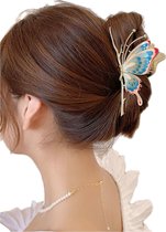 Haarklauw - Haargrijper - Haarspeld - Groot - Haarclip - Haarsieraad - Haarklem - Haar accessoires - Dames - Luxe - Vlinder - 10 cm x 5 cm - Cadeau Tip
