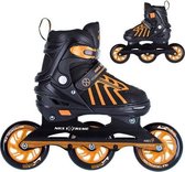 Nils Extreme - Inline skates - Semi Prof - 3 wielen Zwart/Oranje ABEC: 9