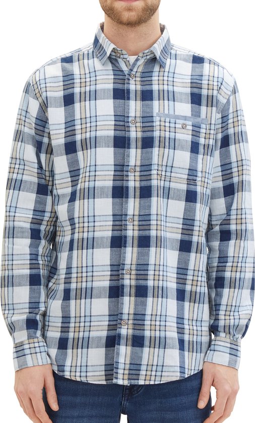 Chemise à manches longues Tom Tailor - 1040126 Blauw (Taille: XL)