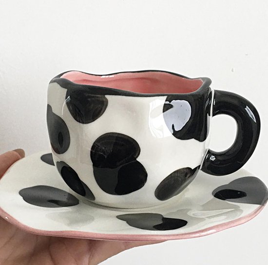 KOOV Keramische koffiemok set met standaard, 16 oz koffiemok