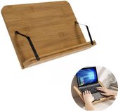 Laptop Standaard - Verstelbaar en Opvouwbaar - Duurzame Bamboe Laptop en Tablet Houder - Tot 13 inch