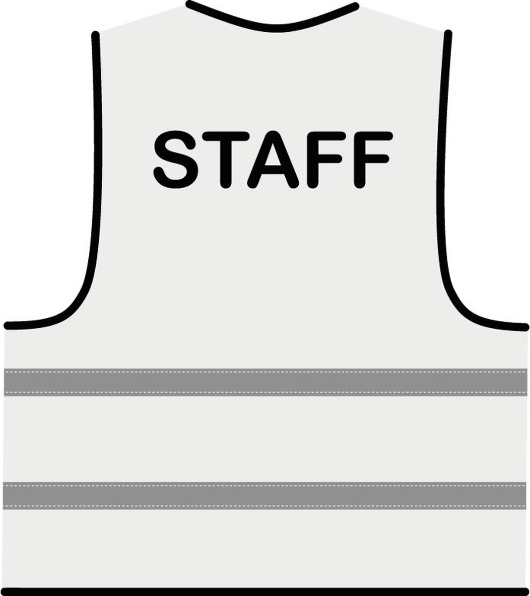 Staff hesje wit