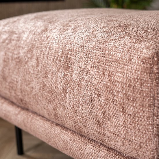 Bronx71® Hocker Denver tissu chenille rose