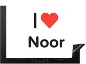 KitchenYeah® Inductie beschermer 71x52 cm - I love - Noor - Meisje - Kookplaataccessoires - Afdekplaat voor kookplaat - Inductiebeschermer - Inductiemat - Inductieplaat mat