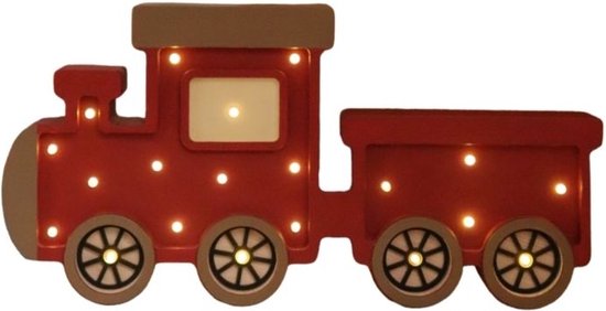 Houten Nachtlampje Trein – Magische LED Sfeerverlichting met Dimmer en Timer - Perfect voor Baby's en Peuters - Wandlamp voor in de Slaapkamer en Kinderkamer