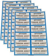 Ace Verpakkingen - Etiketten Stickers Afvoer Blauw Kader - 60 Etiketten - Labels - 100 × 47mm - Zonder lijmresten - Geschikt voor school/kantoor/verhuizen