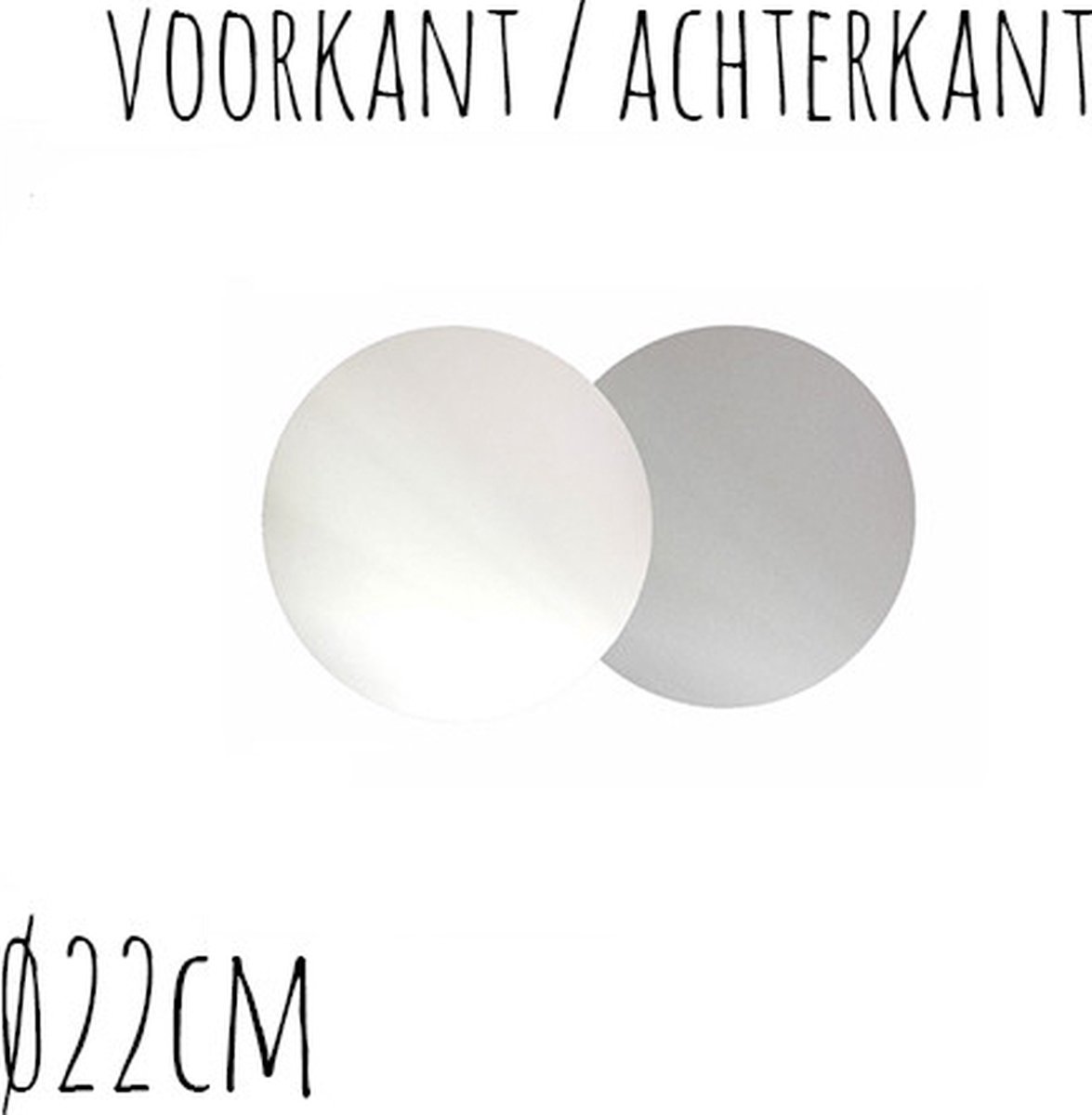 25 stuks - Taartonderzetter Wit / Zilver Ø22cm