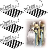 Broekhanger ruimtebesparend - 4 stuks, ideaal voor je kledingkast Praktische kleerhangers voor broeken, efficiënte opslag van broeken. Ruimtebesparende kledingkastorganizer voor broeken