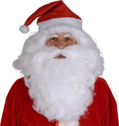 Funny Fashion - Déguisement de Noël & Nouvel An - Barbe Sauvage et Perruque Père Noël - Wit / Beige - Noël - Déguisements